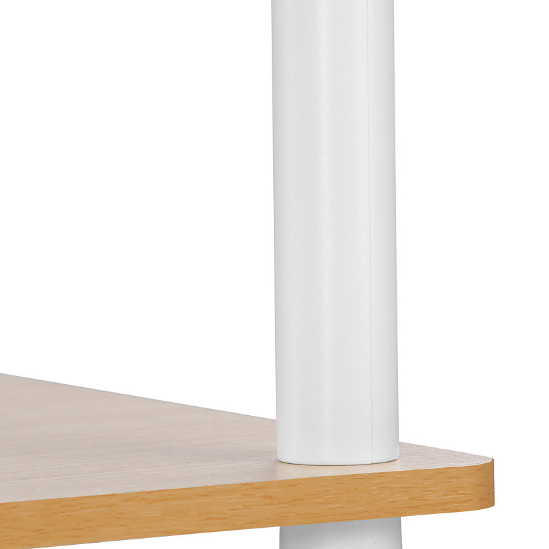 Glenda 119.9cm W Plastic Shelving Unit, Beech/White