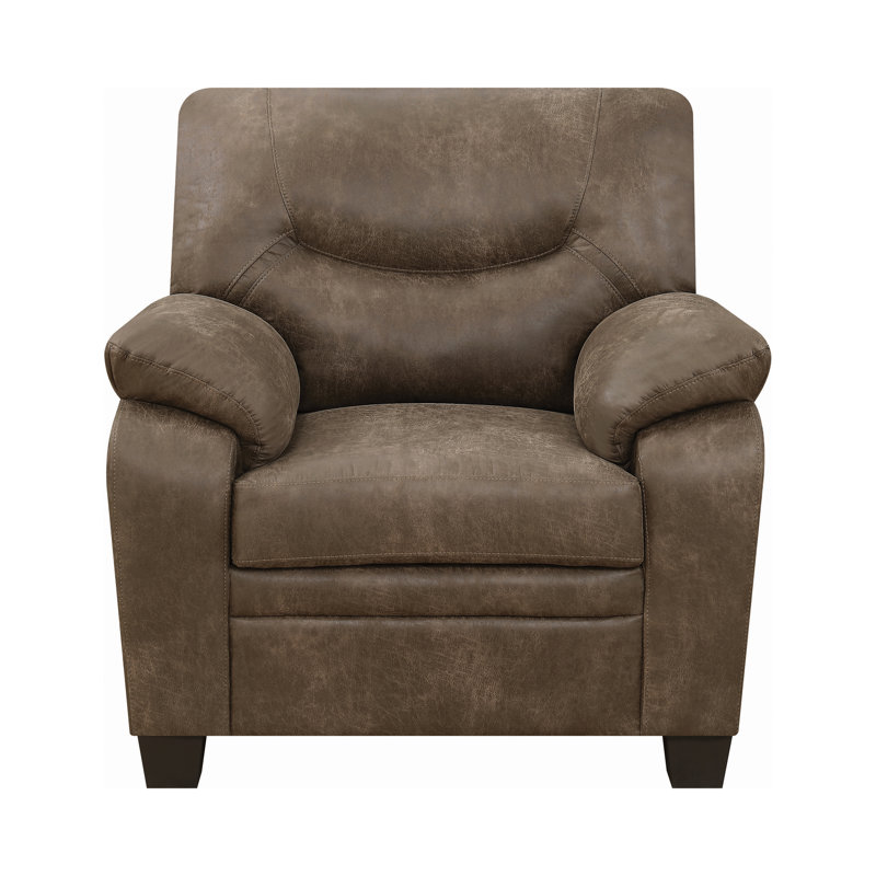 Fauteuil Walton, Microfibre/microsuède brun