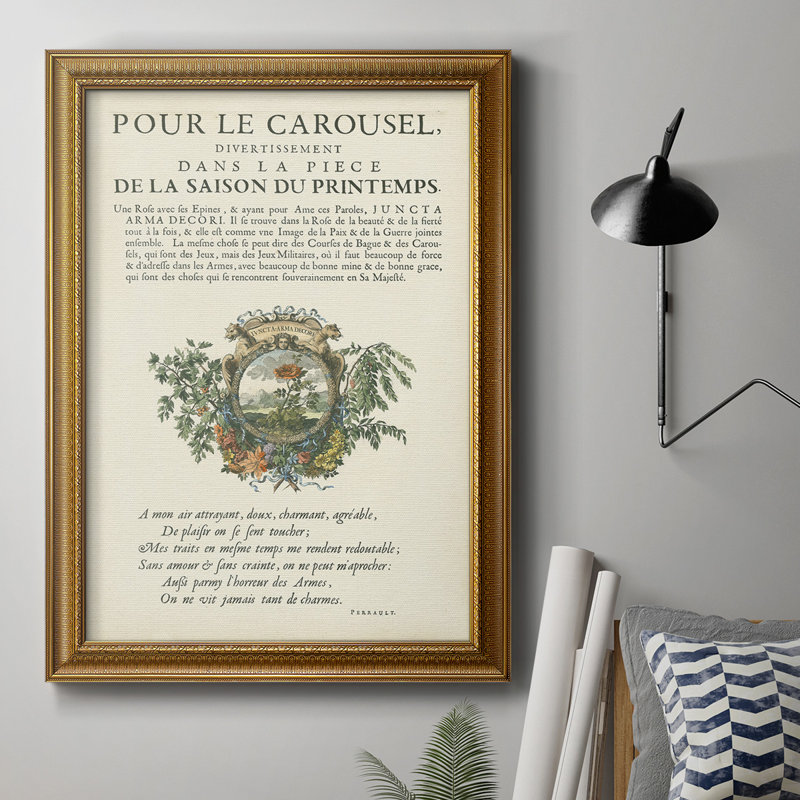 " Printed Embellished Bookplate IV ", 20" H x 16" W x 2.5" D