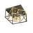 Transitional 4 Light Black and Gold Flush Mount-1993512682