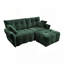 Canapé 2 places avec repose-pieds Modern Chenille-265438829