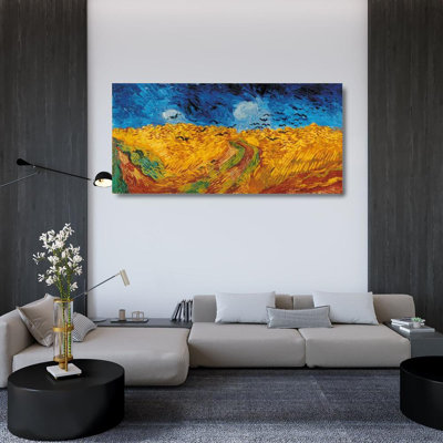 Art sur toile tendu avec Lark Manor ™ Van Gogh, Vincent: Champ de blé avec corbeaux (87_VVG2169)