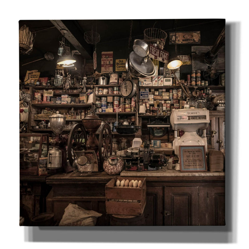 «Country Store 3» par Decent Exposures, art mural sur toile, 18 po x 18 po