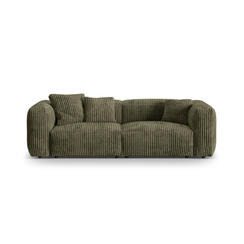 Carlens 4 Seater Corduroy Sofa, Moss Green
