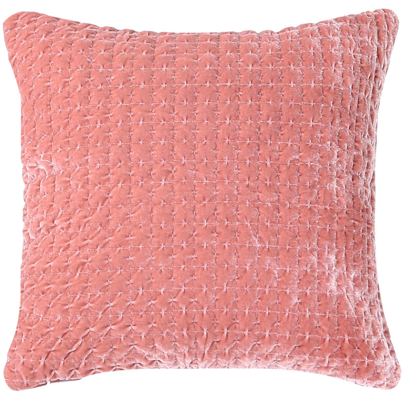 Isheanesu Geometric Square Throw Pillow Cover, Rose Pink