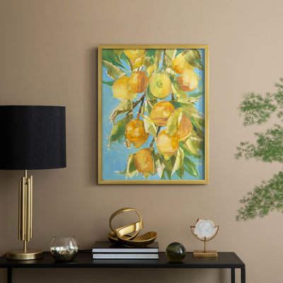 «Lovely Lemon», reproduction encadrée - bois massif