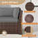 2 Piece Rattan Sectional Seating Group With Table