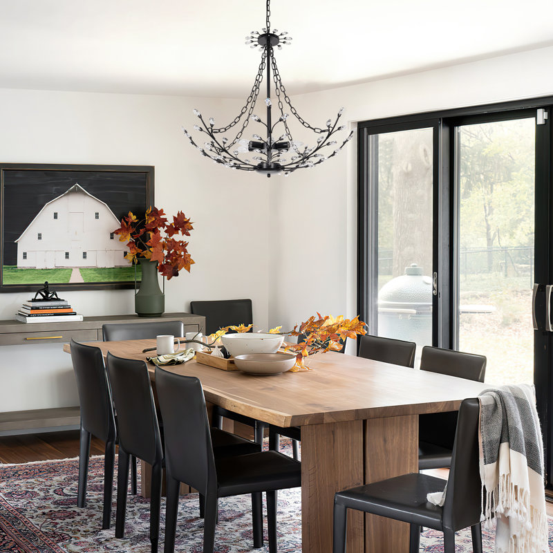 Luminaire suspendu maison de campagne 6 lumières, lustre rustique 