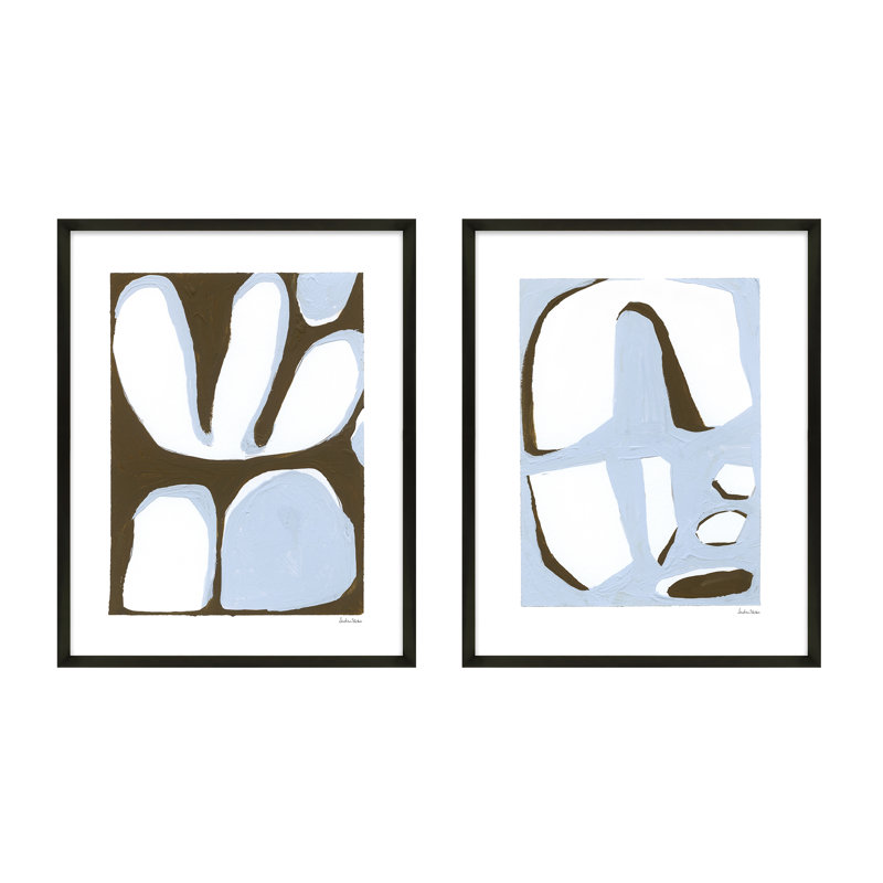 Fareham Contemporary Blues, H 25 po x l 20 po x P 1,25 po, Bois noir