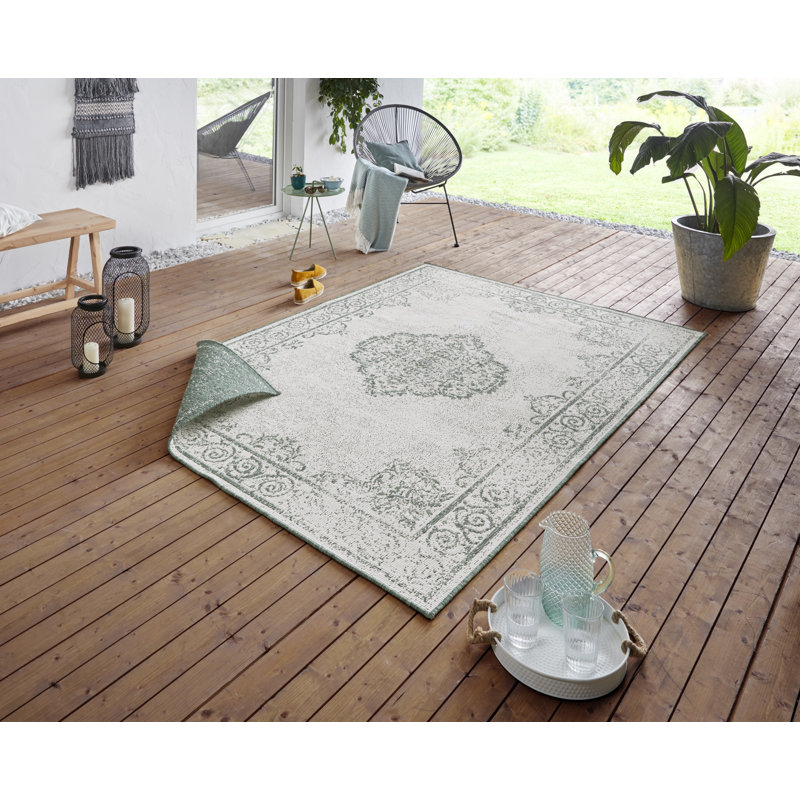 Cebu Flatweave Faded Green Rug, Rectangle 240cm x 340cm