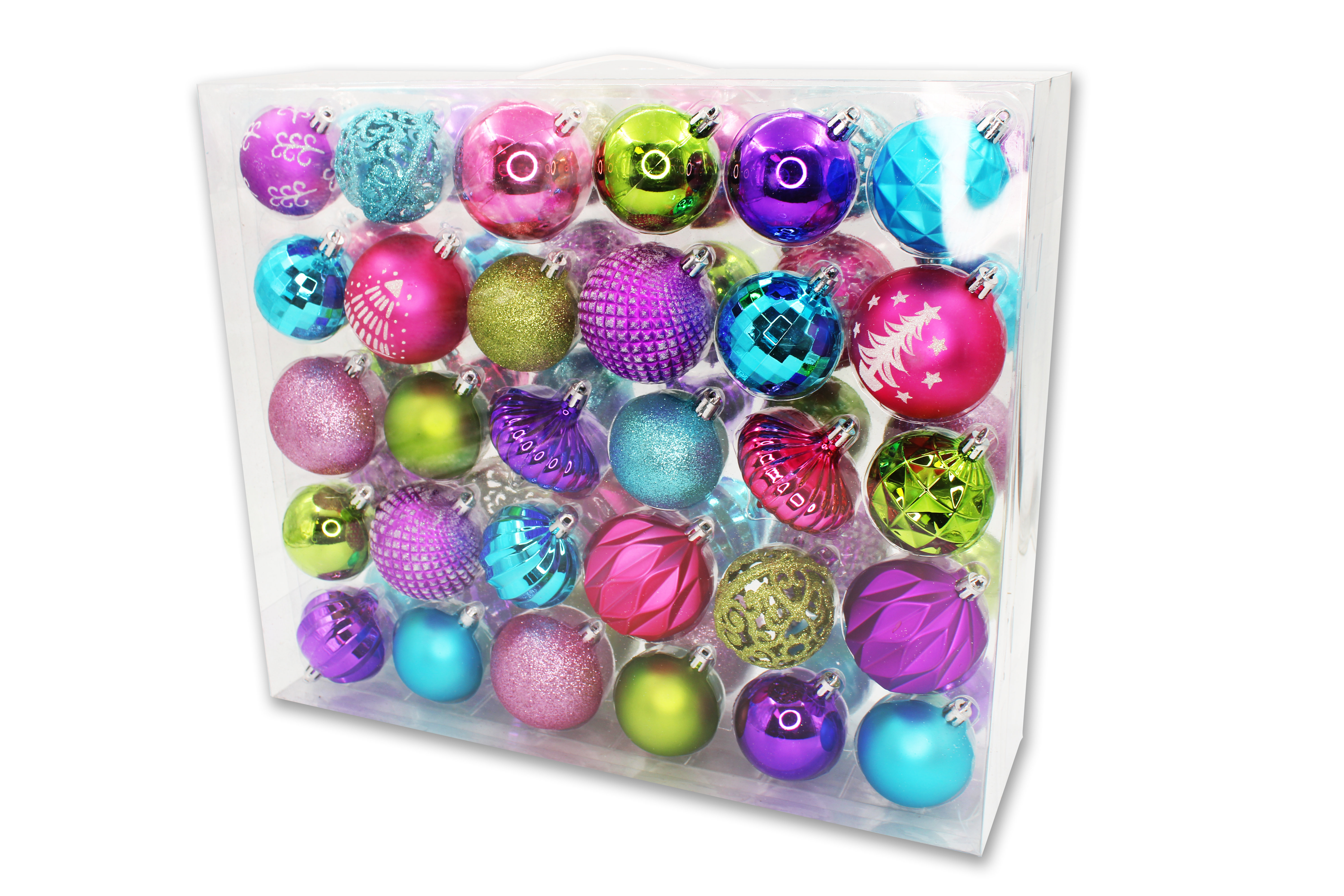 Queens of Christmas Arctic 60 Piece Assorted Ball And Onion Holiday Shaped Ornament Set & Reviews | Wayfair