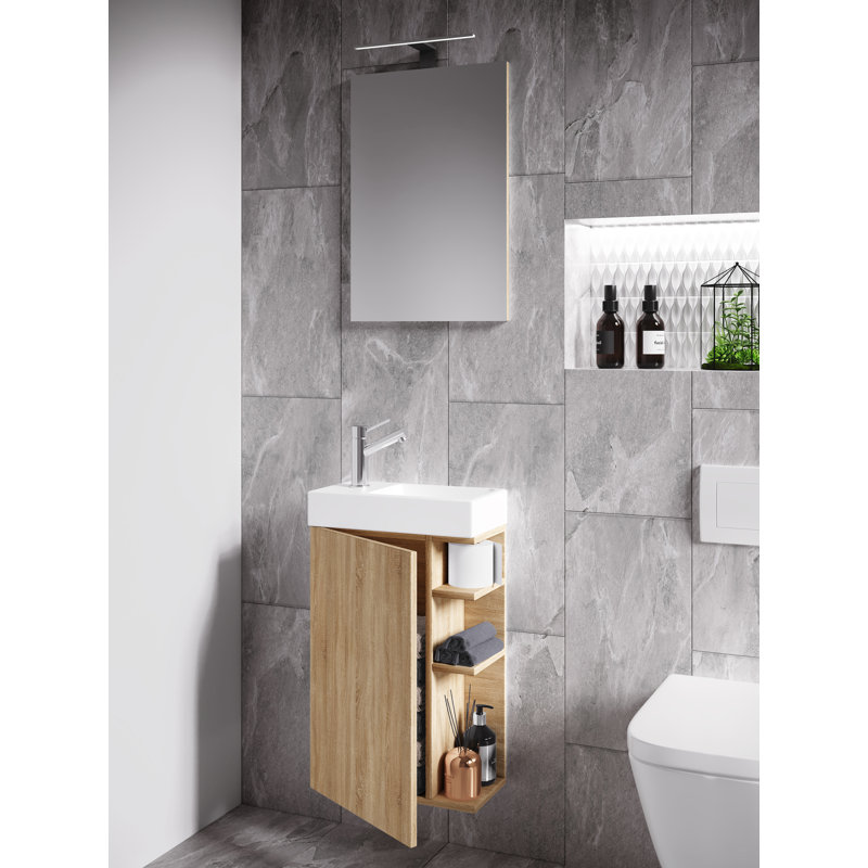Rayvonn Bathroom Furniture Suite, Brown
