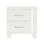 Table de chevet 1pc blanche avec finition brillante blanche