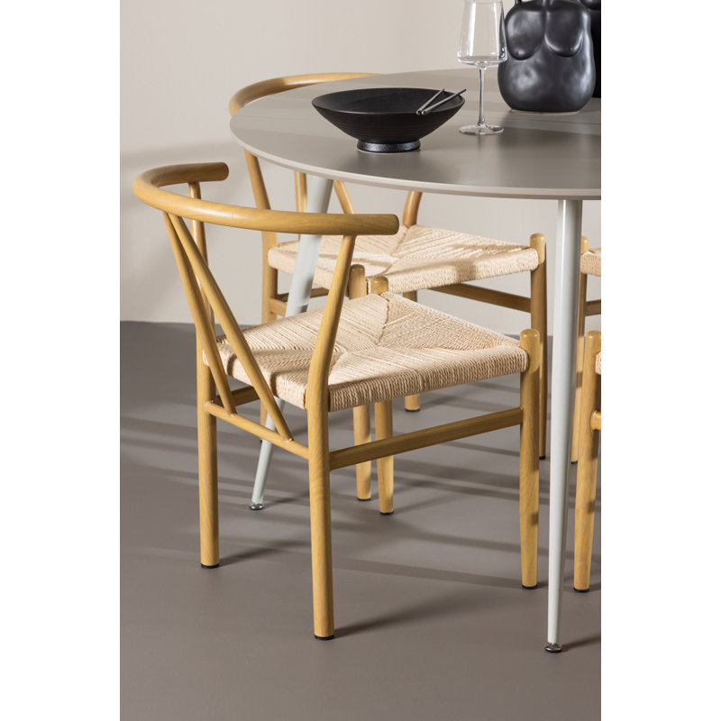 Blount 4 - Person Dining Set, Beige, Beige