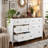 Modern 6 Drawers Dresser for Bedroom, 55.5" Wide Dressers & Chest of Drawers, Storage Organizer for Clothes, Entryway, Hallway, Nursery or Living Room