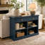 Console Olmsted Farmhouse avec tiroirs et tablettes de rangement ouvertes-1489729841