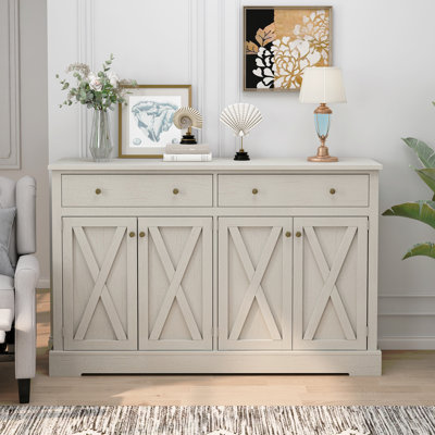 Buffet rétro avec deux tiroirs et quatre portes pour le salon, la chambre à coucher, la cuisine et l'armoire de rangement