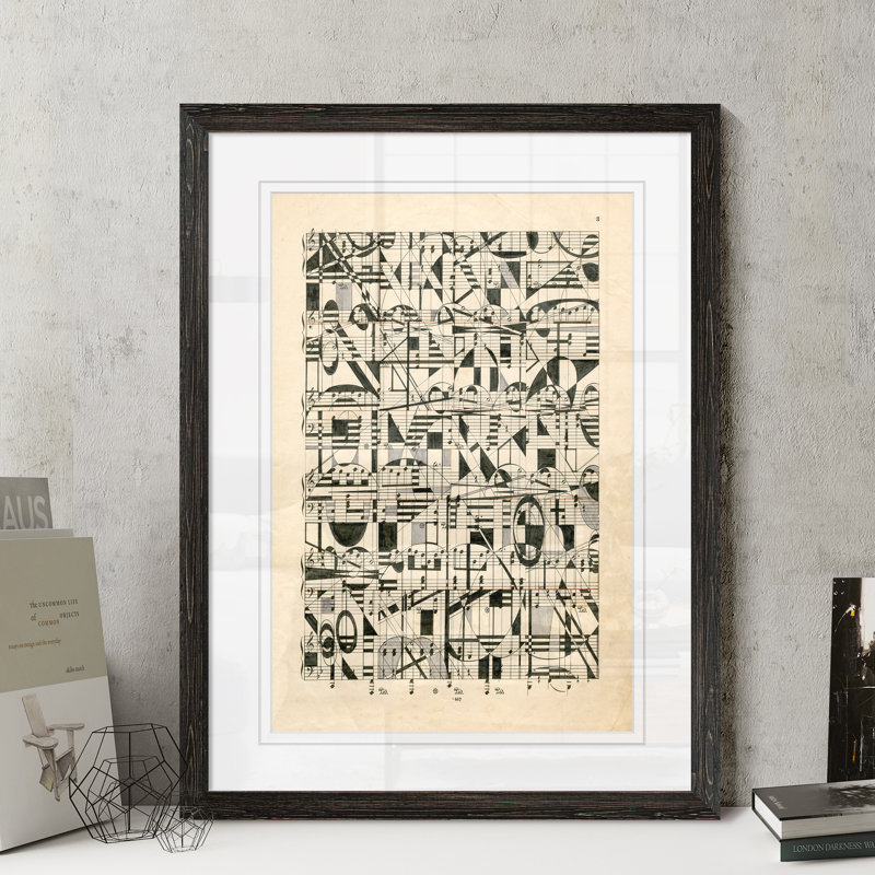 "Graphic Notes" par Paul Cezanne - reproduction d'art encadrée, Impression encadrée ébène, H 44 po x l 32 po x P 1,25 po