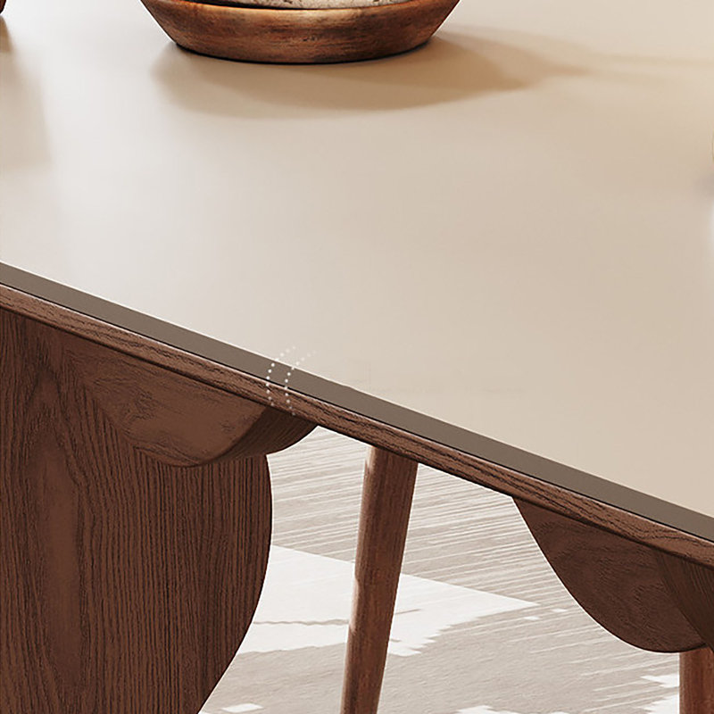 Table de salle à manger Mid-Century Wabi-Sabi, 29.5" H x 70.9" W x 35.4" D