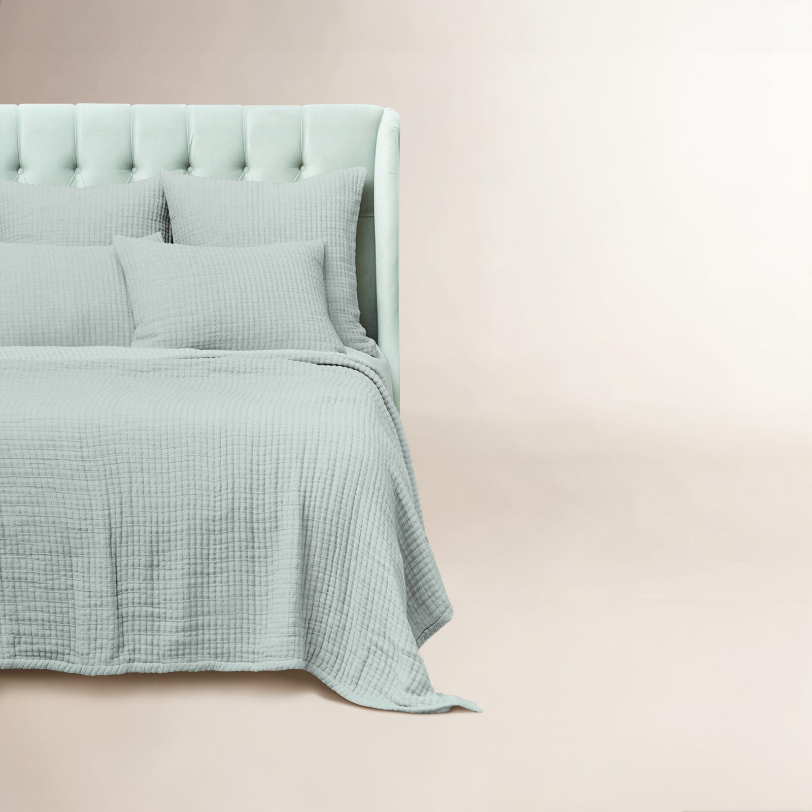 Maybell Cotton Throw Blanket, King, Ash