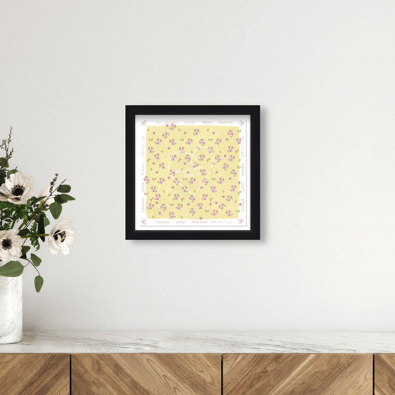 Butter Spring Fashion Print by Oliver Gal, 13.5"H x 13.5"W, Black Shadowbox