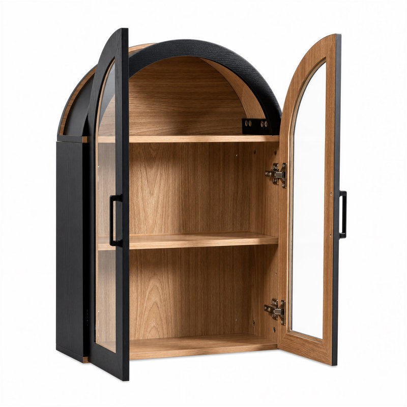 Armoire de salle de bain murale 26 "avec tablettes réglables, Black