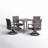 Abidur 4 - Person Wicker Patio Dining Set with Square Table-1849323402