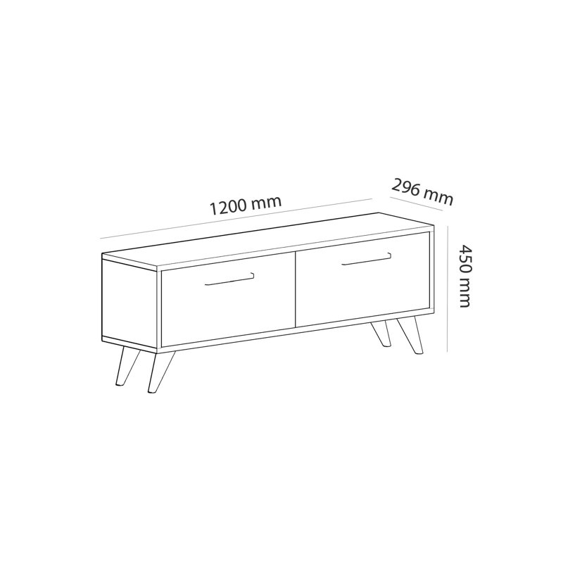 Coucy Unfinished TV Stand for TVs up to 48", Sapphire/Anthracite