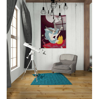 «Alice au pays des merveilles» par Sai Tamiya, art mural en verre acrylique