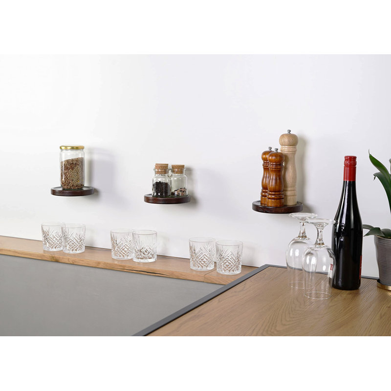 Burrowsville 3 Piece Floating Shelf, Dark Brown