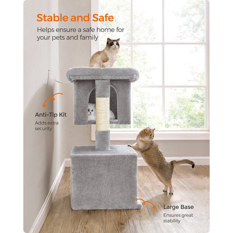 101cm H Cat Tree, Light Grey