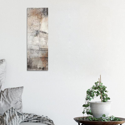 Black, White & Bronze I by Jennifer Goldberger - Wrapped Canvas Panoramic Print