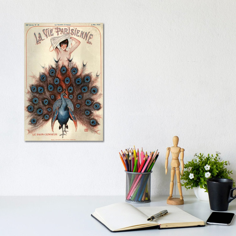 1925 La Vie Parisienne Magazine Cover by Georges Leonnec - Wrapped Canvas Gallery-Wrapped Canvas Giclée