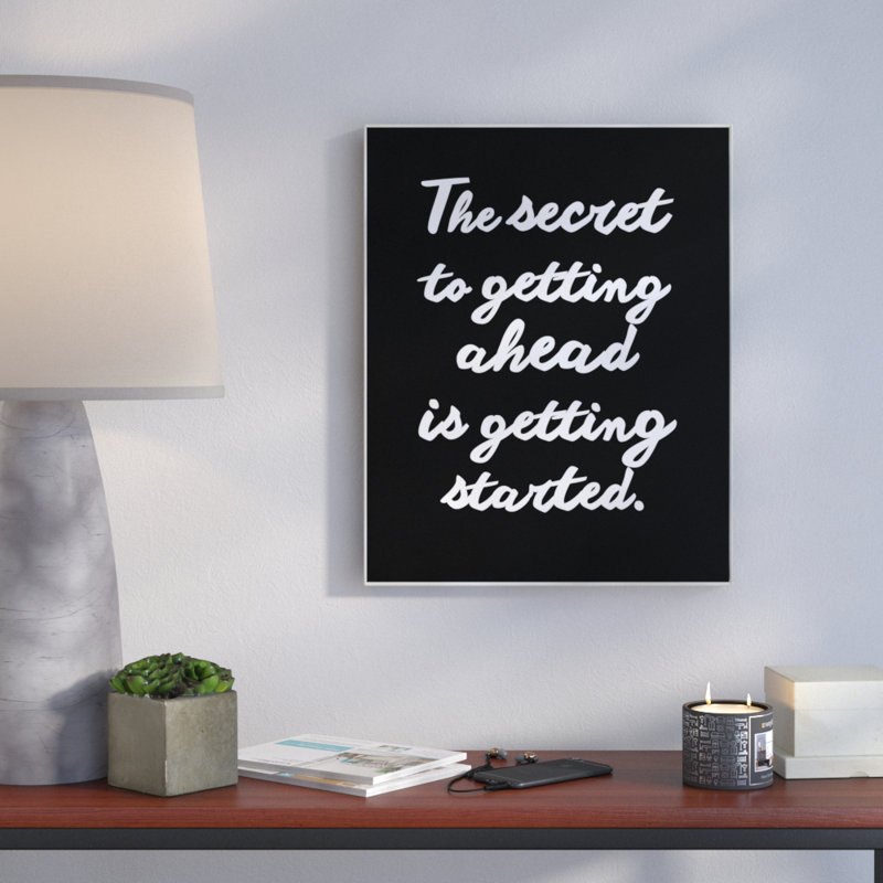 «The Secret to Getting Ahead», art mural sur toile par House of Lulu, H 20 po x l 16 po, Toile tendue