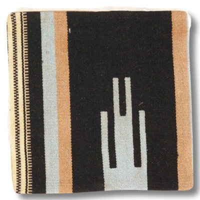 Coussin en laine rayé