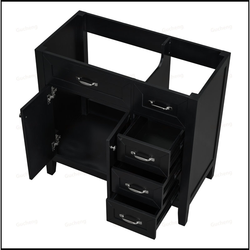 Base de meuble-lavabo 36 po seulement, Noir