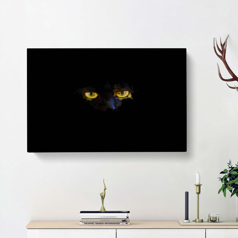 Eyes of a Cat in Abstract - Wrapped Canvas, 40cm H x 60cm W x 3cm D
