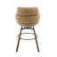 Tabouret de bar pivotant en chenille Domi-132916696