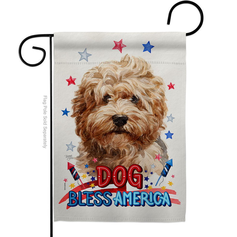 Drapeau de jardin en polyester 2 côtés 18,5 x 13 po