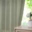Fabdivine Green Pinch Pleated Curtain Thick Linen Hook Drapes 27x108 Inches Hand Block Print for Home Decorative, Farmhouse, Summer or Spring 2 Panel Set Curtains Floral Pattern, Blackout, Traz-1499261028