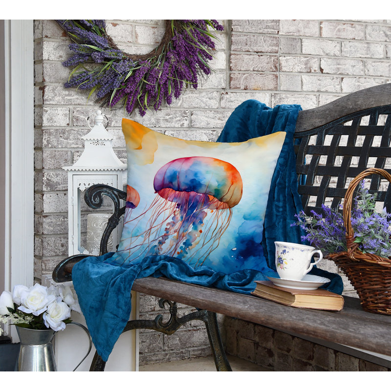 Nautical Other/No Pattern Outdoor Throw Pillow, 18"H x 18"W