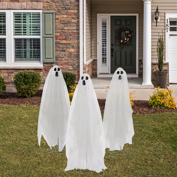 The Holiday Aisle® Ghost Trio Lawn Art | Wayfair