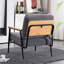 Fauteuil club 27,5 po en velours capitonné
