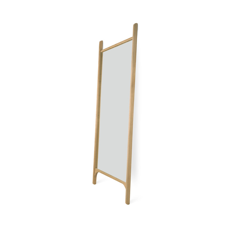 Polished Imperfect Mirror, 79" x 31.5", Black