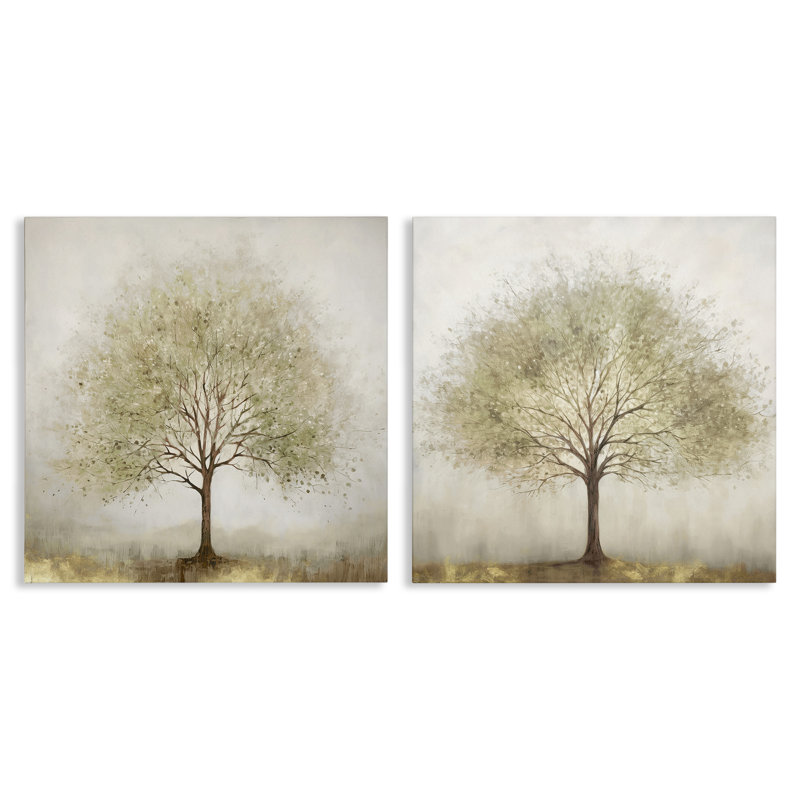 Ensemble d'art mural sur toile Lone Trees in Nature, par Irena Orlov, H 24 po x l 24 po