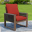 Chaise d'extérieur en bois avec coussins-1671562411
