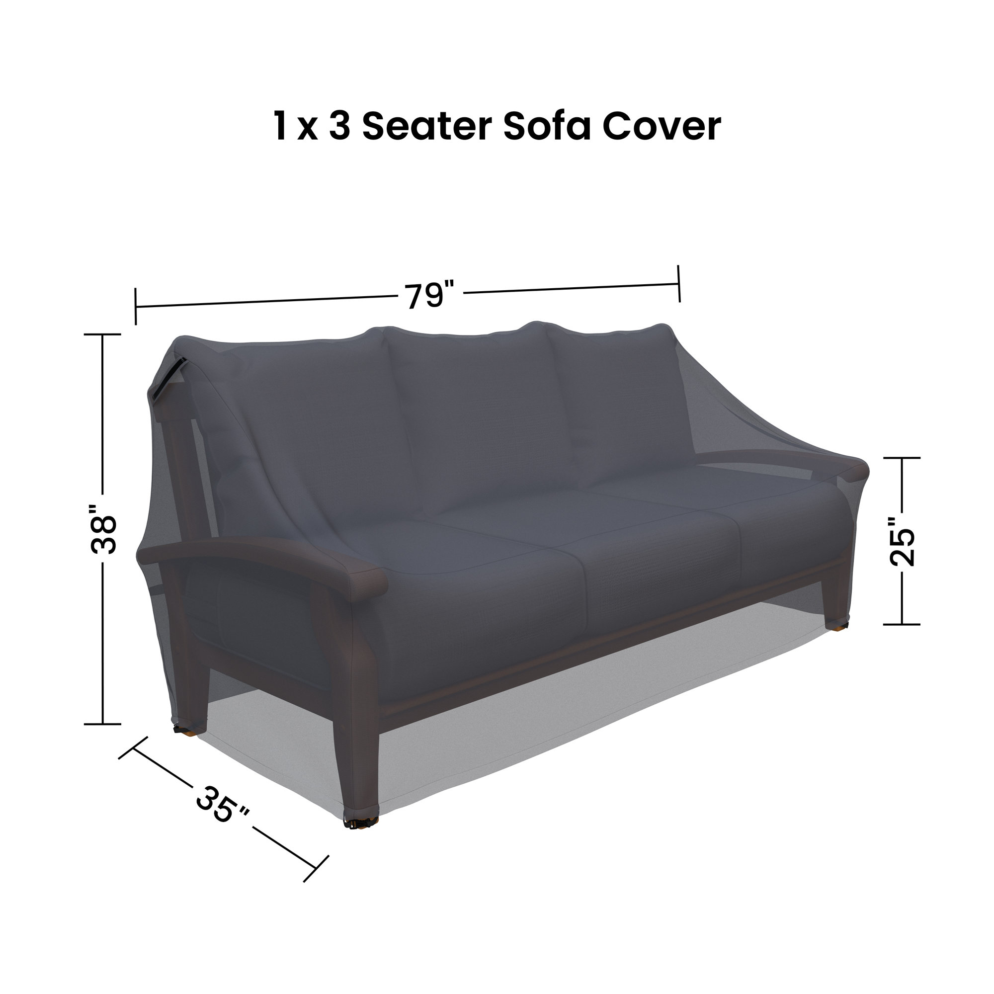 Summerton 77.5'' Wide Outdoor Teak Patio Sofa Cover