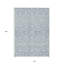 Tapis extérieur lavable damassé bleu et ivoire 10 pi x 14 pi