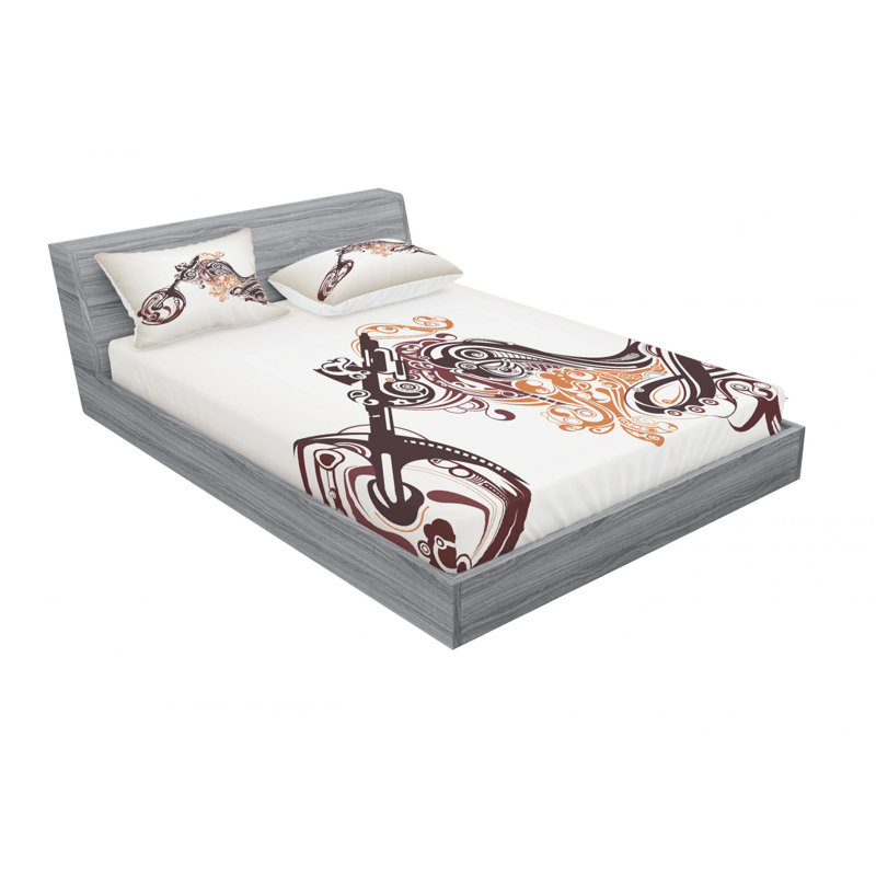 Microfiber Sheet Set, Queen Sheet Set with Fitted Sheet