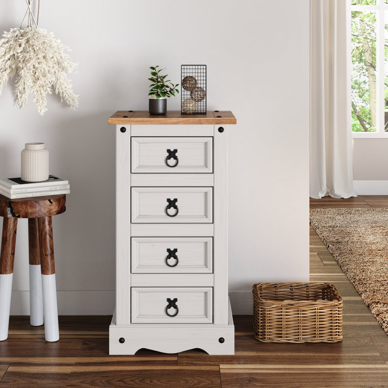 Tethys 35cm W Solid Wood Bedside Table